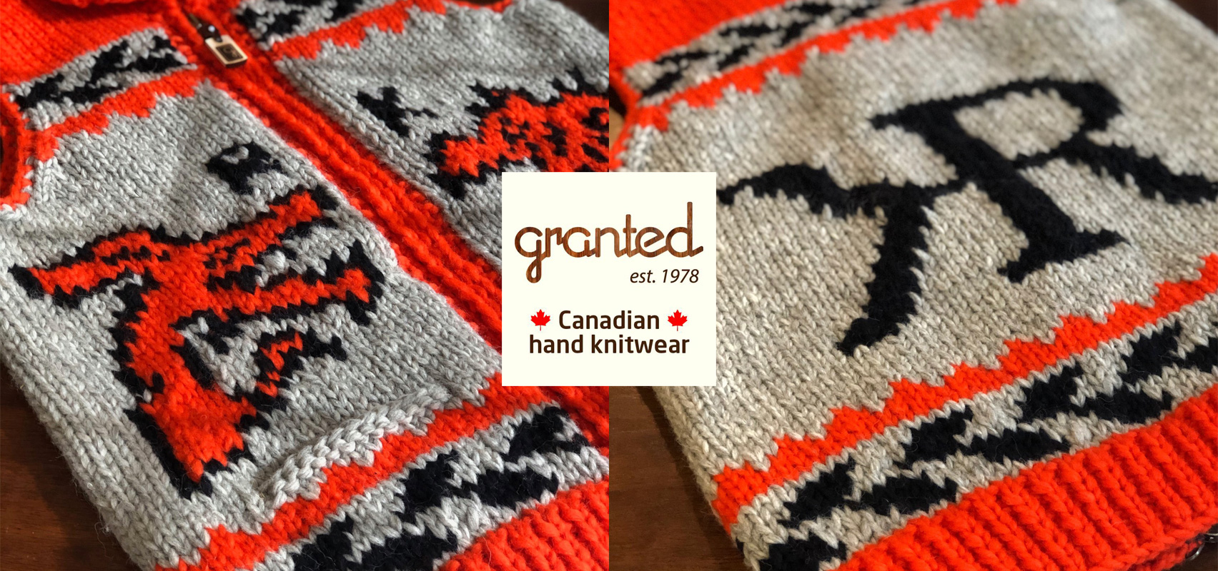［RK OFFICIAL STORE］RK GEAR by Richard Kawaguchi リチャード川口 from RK English School RKES オリジナル アパレル & グッズ 販売 The Granted Sweater Company Canadian Heritage Cowichan カウチンセーター Canada Vancouver BC カナダ バンクーバー Vest ベスト セーター